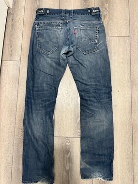 Rare levis 511 buckle back slim skinny multi pocket jeans